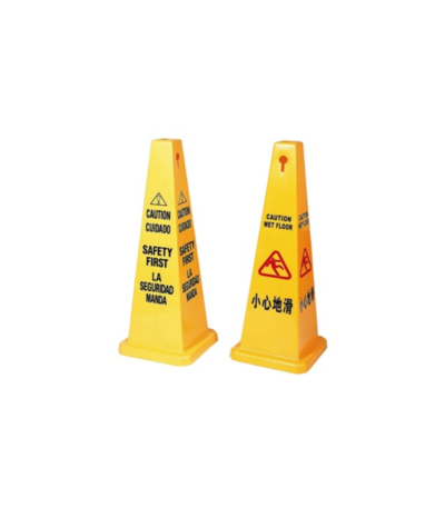 68cm 4-sided Safety Warning Sign Cone