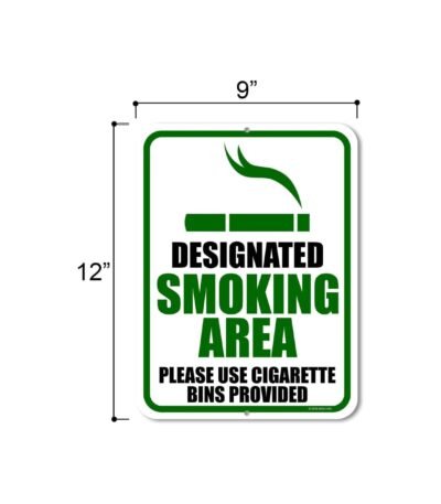 Designated Smoking Area Sign