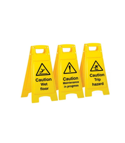 Yellow Caution Wet Floor Safety Sign