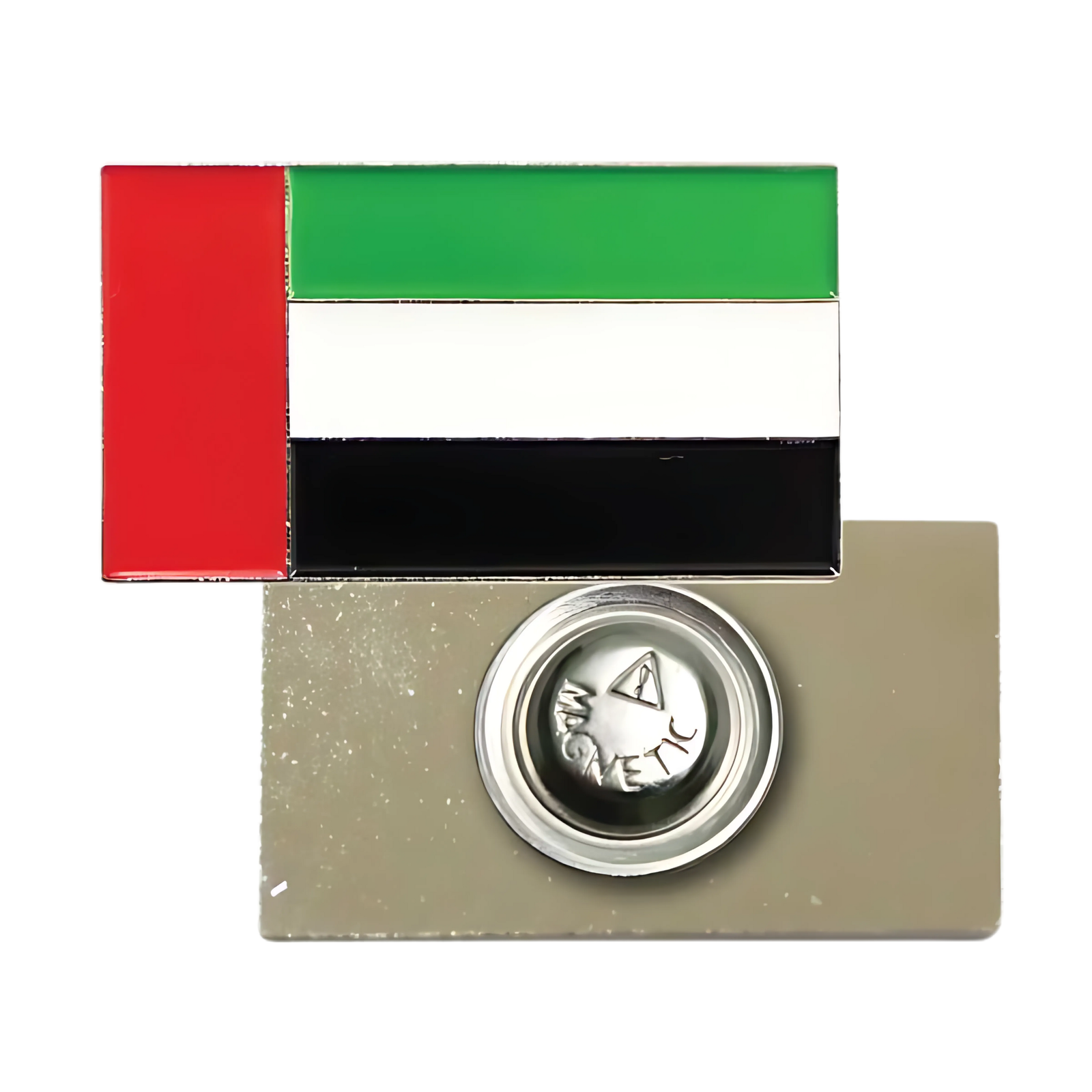 Simple UAE Flag Metal Badge with Magnet Size 40 x 20 mm